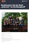 Rockkonzert im Kirchbergtreff Neu Fahrland - Plakat zum Download